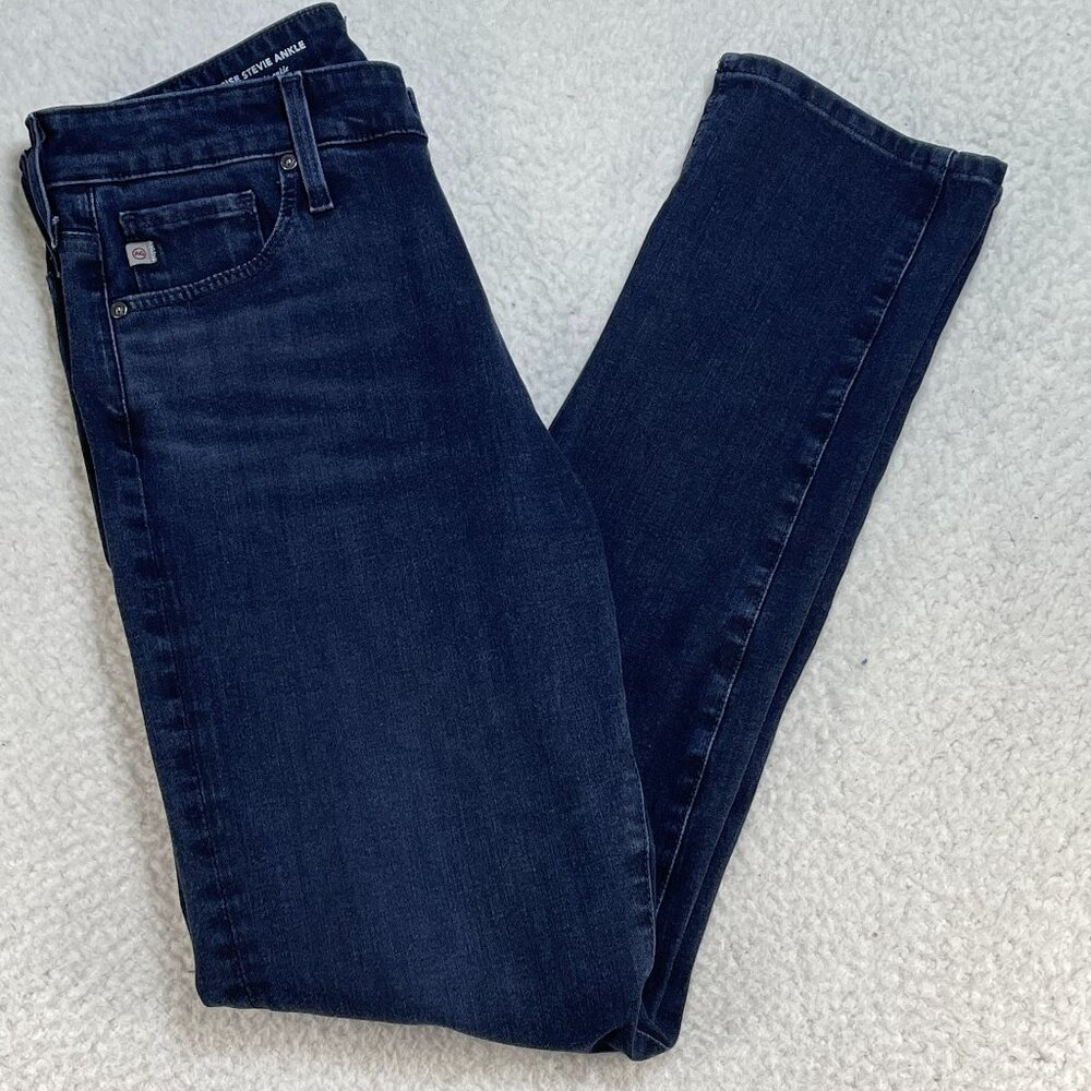 Anthropologie Adriano Goldschmied AG The High Rise Stevie Ankle Blue Jeans 27x27